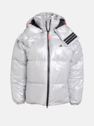 Adidas X Moon Boot Silberne Daunenjacke