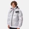 Adidas X Moon Boot Silberne Daunenjacke Adidas X Moon Boot Silberne Daunenjacke