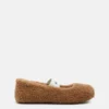 Braune Ballerinas aus Lammfell