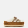 Evx Braune Mules aus Lammfell Evx Braune Mules aus Lammfell
