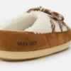 Evx Braune Mules aus Lammfell Evx Braune Mules aus Lammfell