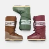 Icon Burgunderfarbene Nylonstiefel