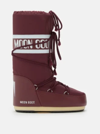 Icon Burgunderfarbene Nylonstiefel