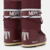 Icon Burgunderfarbene Nylonstiefel