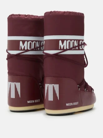 Icon Burgunderfarbene Nylonstiefel