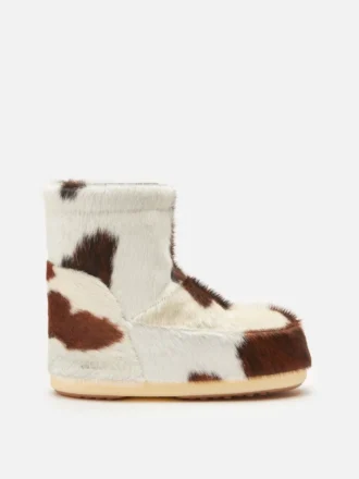 Icon Low Stiefeletten ohne Schnürsenkel mit Kuhprint