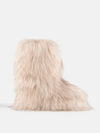 Jacquemus + Moon Boot Icon Yeti Mid Cream Stiefel