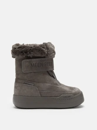 Junior Park Strap Anthrazit-Wildlederstiefel
