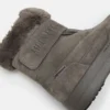 Junior Park Strap Anthrazit-Wildlederstiefel