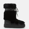 Ltrack Black Faux-Fur Hohe Stiefel