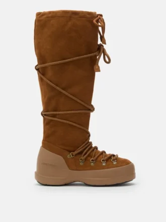Luna Brown Suede Extra Stiefel