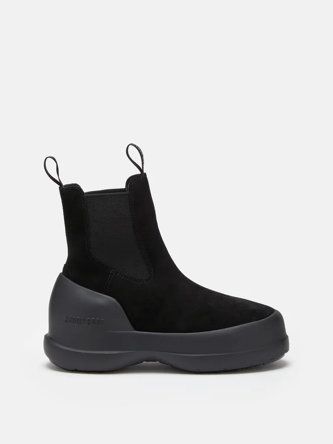 Luna Chelsea-Stiefel aus schwarzem Wildleder Luna Chelsea-Stiefel aus schwarzem Wildleder
