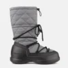 Mezzaluna Grey Quilted Hohe Stiefel
