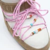 Moon Boot X Guest in Residence Icon Low Honey & White Sand Beaded Suede Stiefeletten