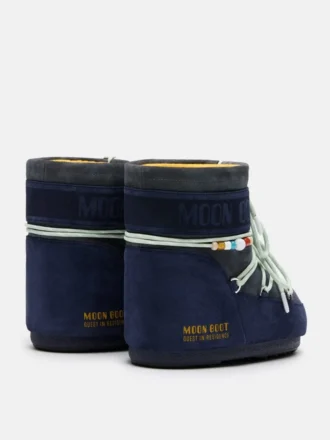 Moon Boot X Guest in Residence Icon Low Midnight & Grey Beaded Suede Stiefeletten