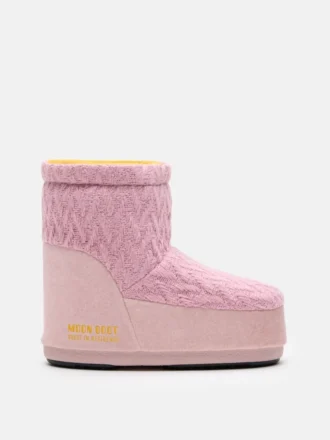 Moon Boot X Guest in Residence Icon Low No Lace Rose Strickstiefel