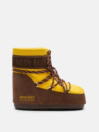 Moon Boot X Guest in Residence Icon Low Nylon-Stiefeletten in Sunflower & Cocoa