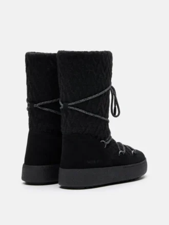 Moon Boot X Guest in Residence Ltrack Schwarze Strickstiefel