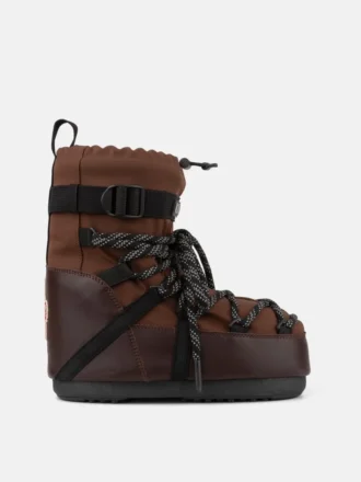 Moon Boot X Moncler Grenoble Icon Low Stiefeletten in Mokka-Braun