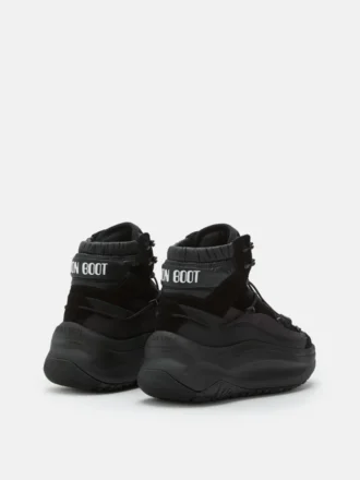 Moon247 Black Xlace Mid Sneaker