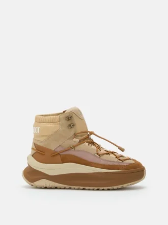 Moon247 Brown Xlace Mid Sneaker