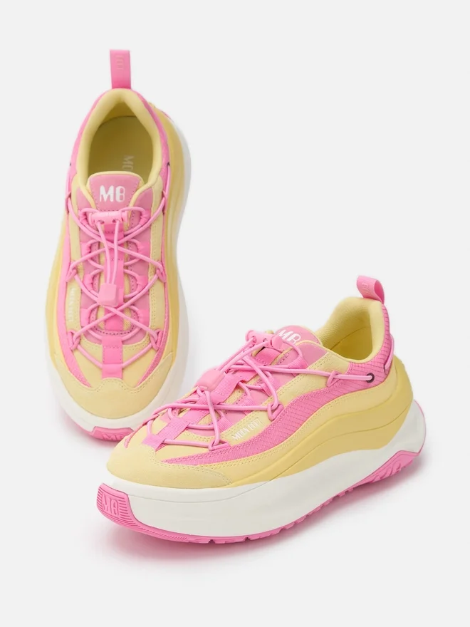 Moon247 Xlace Sneaker in Gelb und Rosa Moon247 Xlace Sneaker in Gelb und Rosa