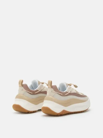 Moon247 Xlace Sneakers in Off-White & Taupe Moon247 Xlace Sneakers in Off-White & Taupe