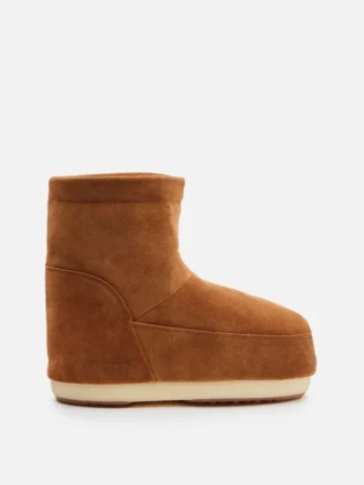 Schnürlose Stiefel aus hellbraunem Wildleder Schnürlose Stiefel aus hellbraunem Wildleder
