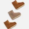 Schnürlose Stiefel aus hellbraunem Wildleder Schnürlose Stiefel aus hellbraunem Wildleder