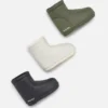 Schwarze Gummistiefel ohne Schnürsenkel